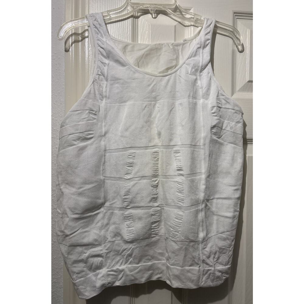 Insta Trim Men’s Body-Support Undershirt Size XXL Slimming Panels White